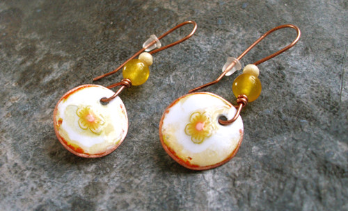Náušnice z mědi a minerálů — foto 2