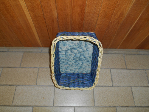 Košík hranatý - žluto modrý — foto 2