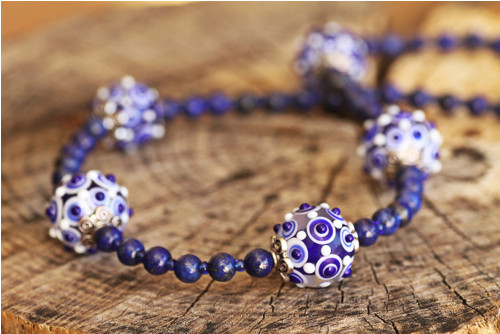 Náhrdelník z vinutek a lapis lazuli — foto 4