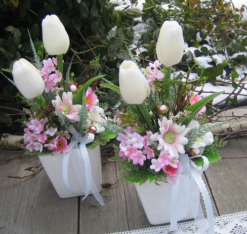 Jemné dekorace s tulipány — foto 2