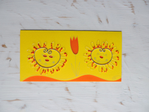 Sluníčka - přáníčko10x20cm... — foto 2