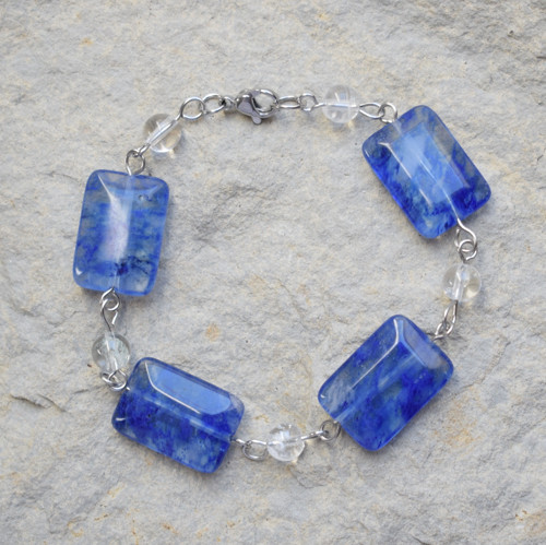 Blue moss quartz - náhrdelník — foto 2