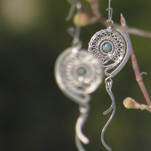Mandala... vlnka... chryzokol... náušnice — foto 2