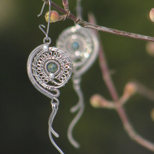 Mandala... vlnka... chryzokol... náušnice — foto 3