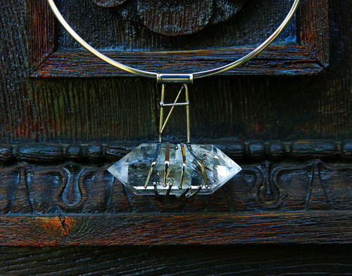 Nerezový náhrdelník..." Crystal airship " — foto 2