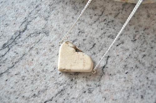 Náhrdelník Heart White Magnesite — foto 3