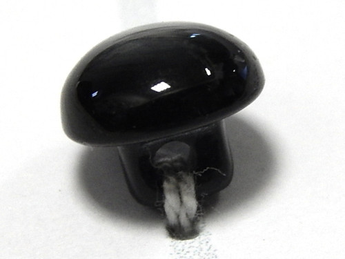 Knoflík, plast, lesk, 8,9 mm, černá — foto 2