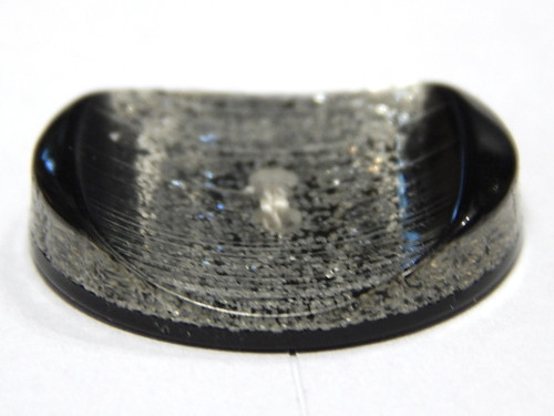 Knoflík, plast, třpytivý střed, 23mm, černá — foto 2
