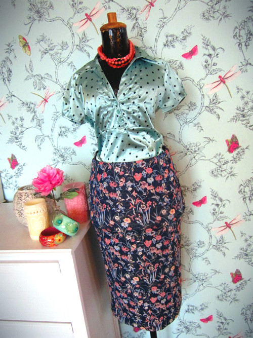 Sukně pencil jeans&výšivky — foto 2