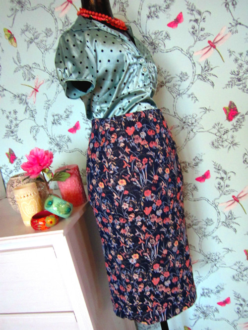 Sukně pencil jeans&výšivky — foto 3