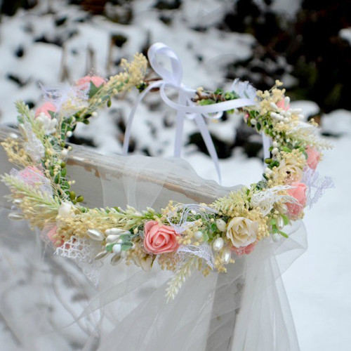 Věneček do vlasů shabby chic — foto 2