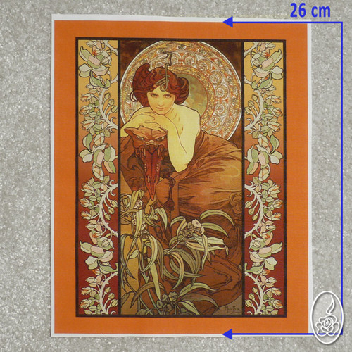 Látkový obrázek Alfons Mucha - Smaragd 4 — foto 2