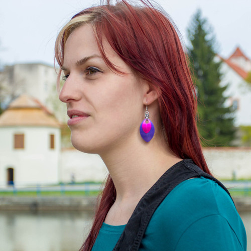 Náušnice Double damašek - modné — foto 4