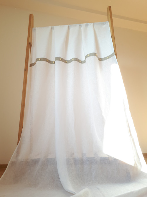 Lněný závěs Simlpy White — foto 2