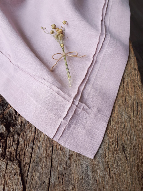 Lněný ubrousek Obsession Greyish Pink — foto 2