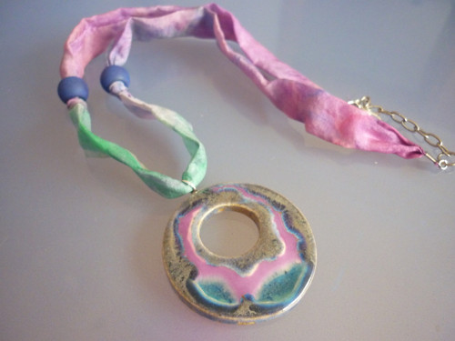 Náhrdelník - Silver-Pink — foto 3