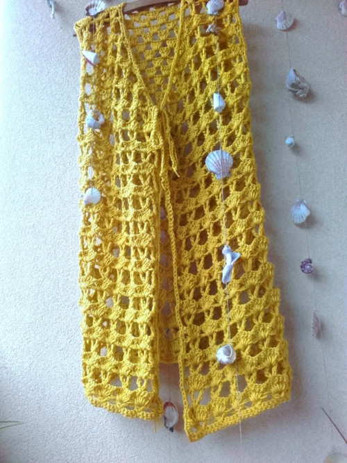 Boho vesta žltá — foto 3
