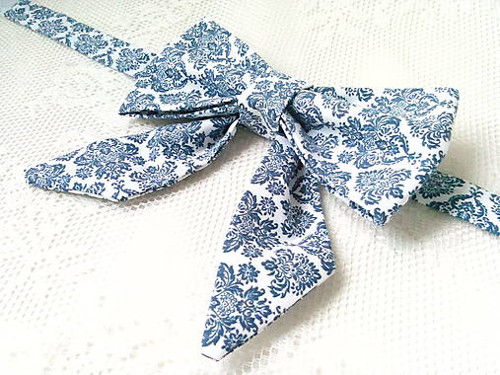 Blue orient bow tie (woman bow tie) — foto 2