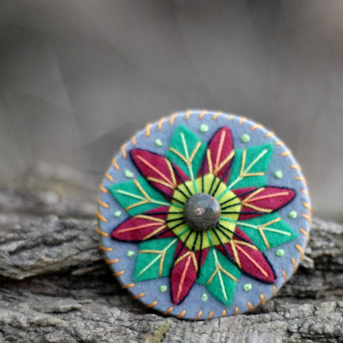 Brož mandala s jaspisem — foto 4