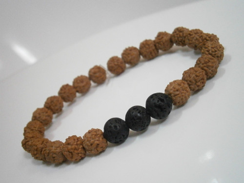 Náramek - "Rudraksha/Láva" - pánský — foto 2