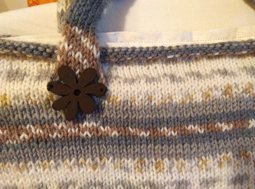 Pletená taštička 33x35cm s oušky — foto 2
