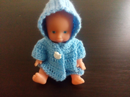 Háčkovane ponco s kapucí — foto 2