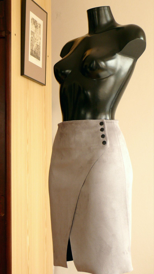 SkirtVelour/LightGrey — foto 3