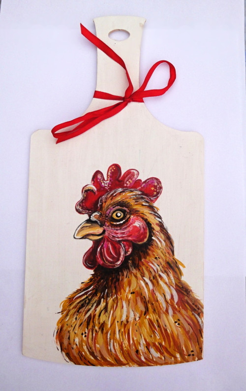 Malované prkénko - Slepička — foto 2