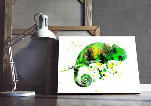 Zelený chameleon - Tisk na grafický papír — foto 2