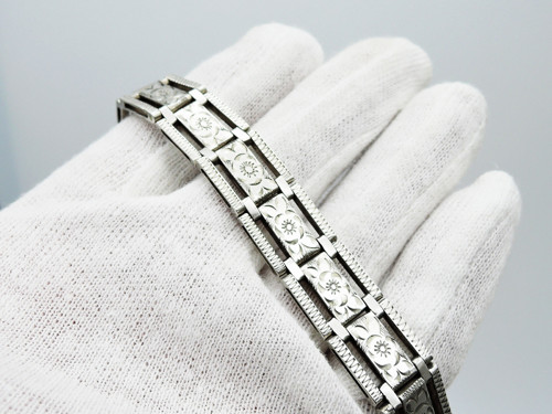 Stříbrný vintage náramek-Handmade — foto 6