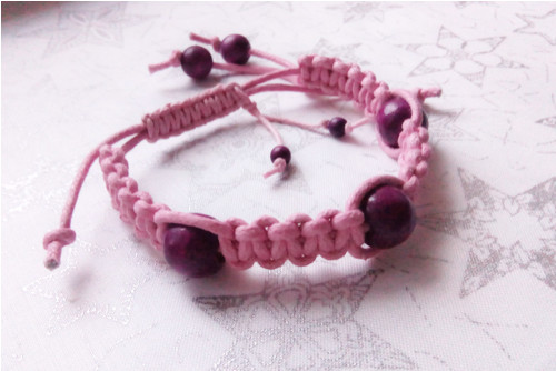 Náramek Shamballa - Pink & Purple — foto 3