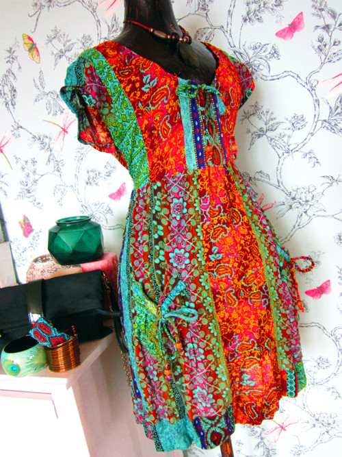 Ethno multicolor šatky — foto 2