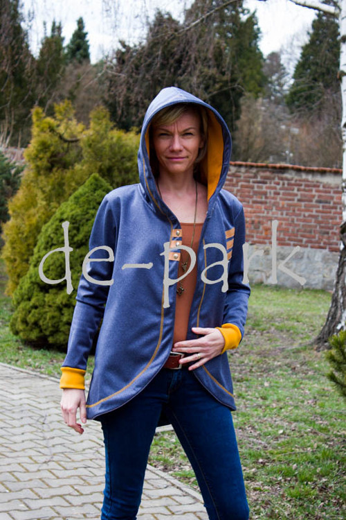 Dámský softshellový cardigan - DŽÍNOVÝ — foto 4