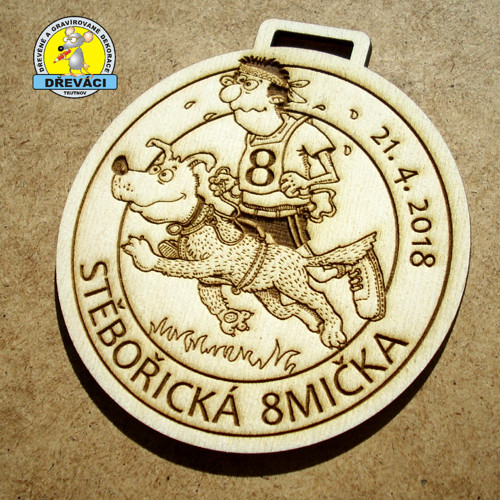 Dřevěné MEDAILE "Stěbořická 8mička" — foto 2
