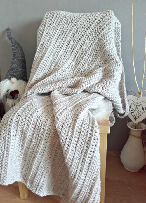 Háčkovaná HYGGE DEKA latté — foto 4