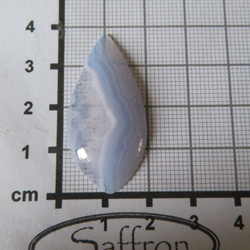 Modrý chalcedon Namibie, kabošon č. B5 — foto 2