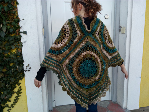 PONCHO Zelené odstíny 1 — foto 2