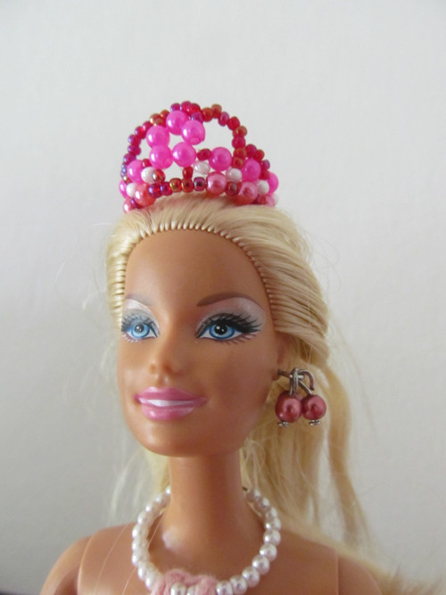 Čelenka pro Barbie - červenorůžová — foto 3