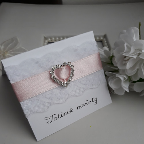 Bílý třpyt s růžovou vývazek — foto 2