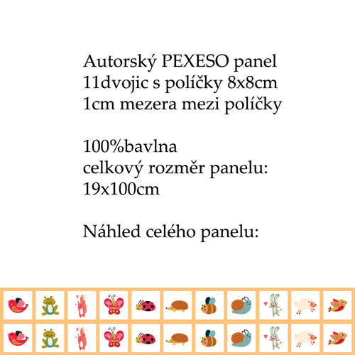 PEXESO panel 8x8cm, 11 dvojic: JARÁNCI — foto 2