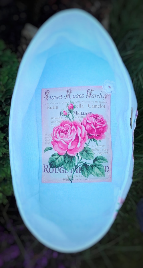 Bílý textilní košík Rose — foto 5