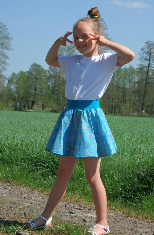 Opravdická kolová, dívčí , bleděmodrá — foto 2