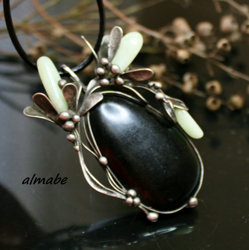 Apačské slzy (obsidián a chryzopál)) — foto 6