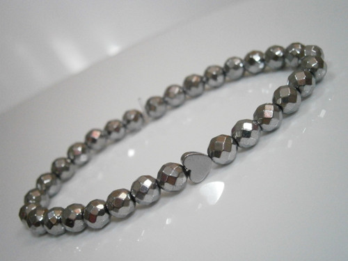 "Hematit - Silver" - minerálový náramek — foto 3
