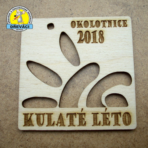 Dřevěná MEDAILE "Kulaté léto 2018" — foto 2
