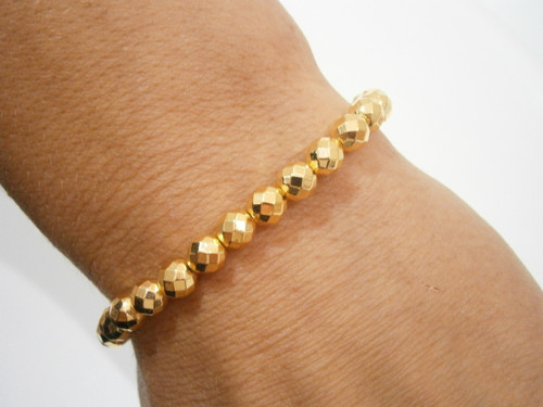 Elegantní náramek - Hematit Gold — foto 6