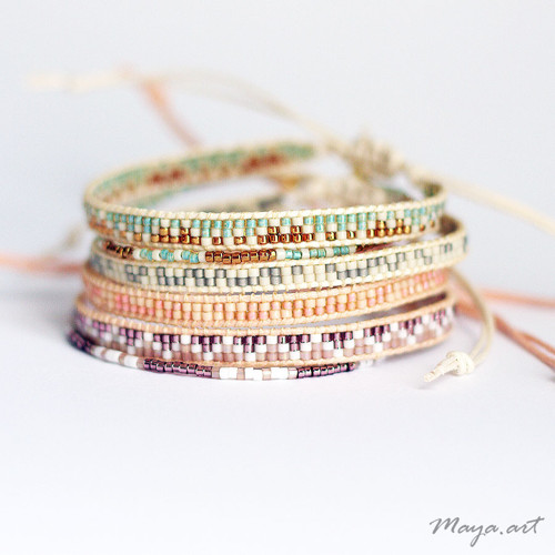 Meruňková sada náramků WEAVED BRACELET — foto 2