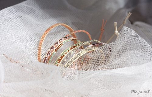 Meruňková sada náramků WEAVED BRACELET — foto 3