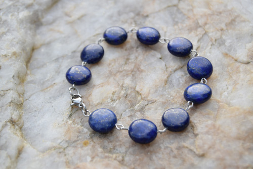 Náramek a náušnice lapis lazuli — foto 2