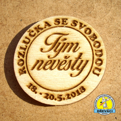 Svatební Odznak - Placka Kv0193 — foto 3
